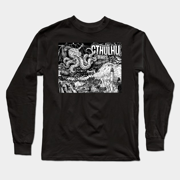 Ctulhu lives Long Sleeve T-Shirt by altoro